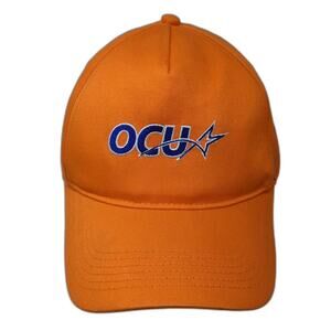 OCU Slideback Baseball Cap Orange One Size Adjustable Embroidered Harriton